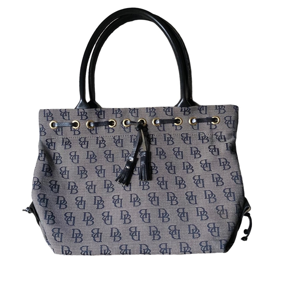 Dooney & Bourke Black and Beige Handbag/ Purse